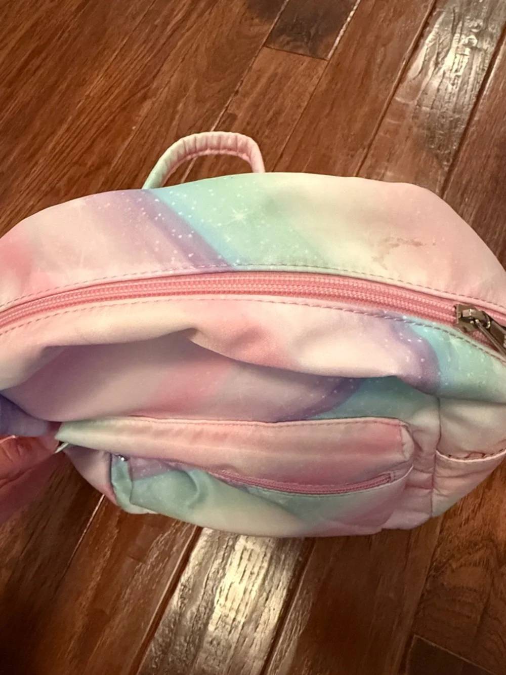 Kids Pastel Rainbow Mini Backpack - Pink, Blue & Purple